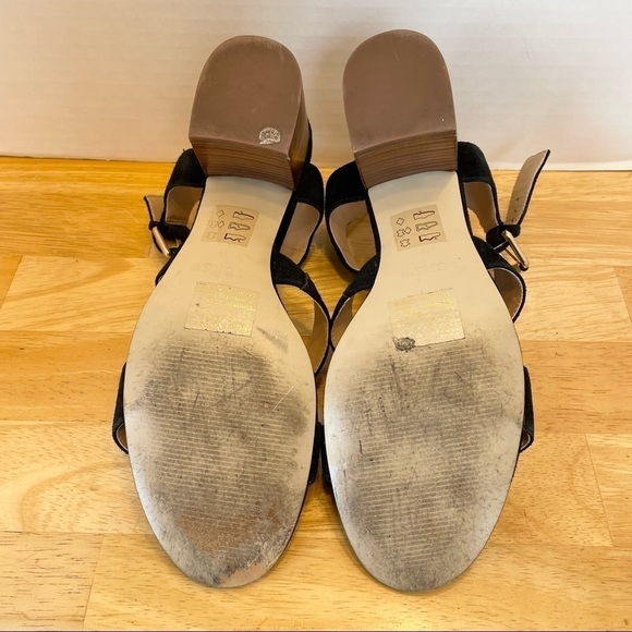 EUC J. Crew black suede heeled sandals - Picture 7 of 9